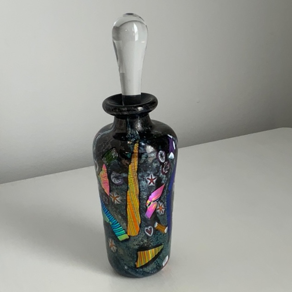 Vintage Artisan Handmade Millefiori Perfume Bottle